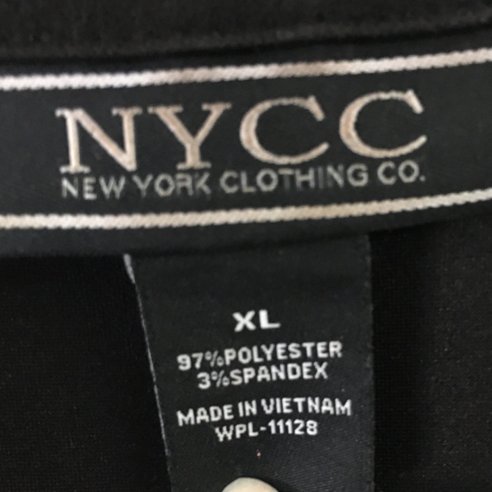 NYCC Lightweight Single Button Blazer XL Black 3/4 Ruched Sleeve Work Office - Picture 2 of 6